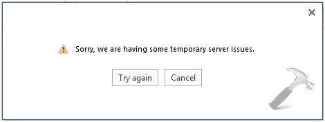 temporary server failure