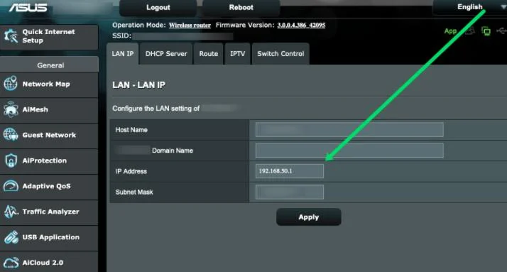 Login to the ASUS RT-ACRH13