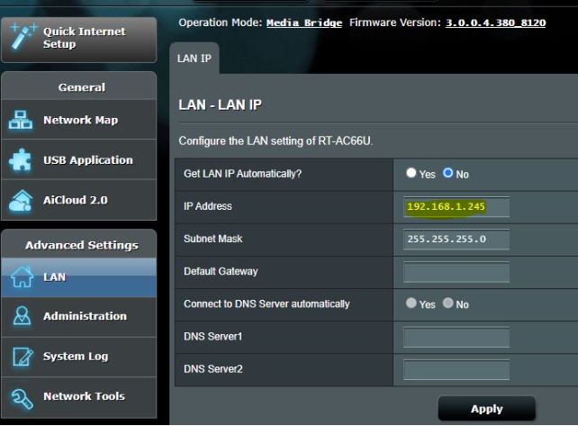 set up media bridge mode, media bridge mode on ASUS Router