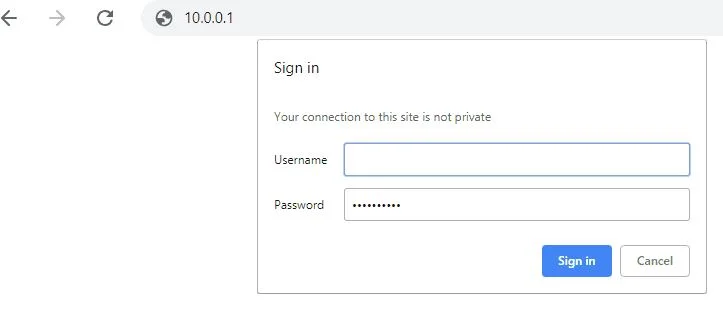 arris tg862 password