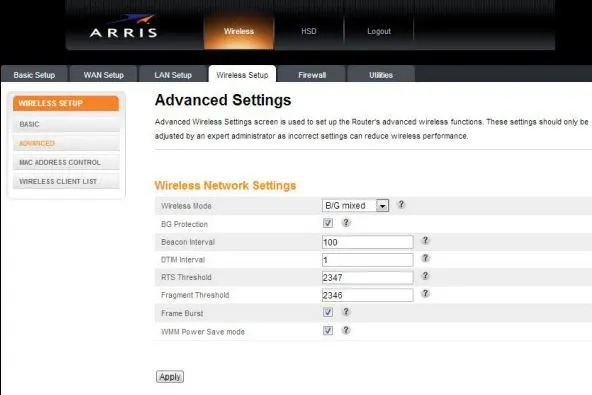 can't login to arris modem