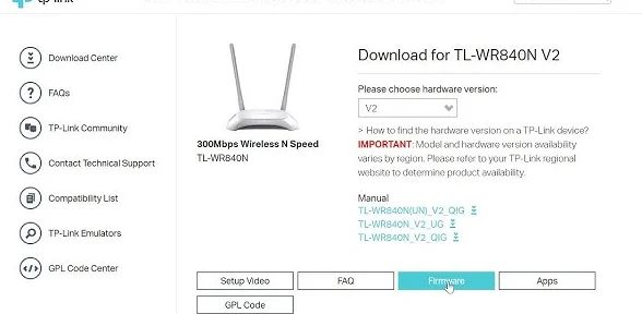 firmware upgrade tp link